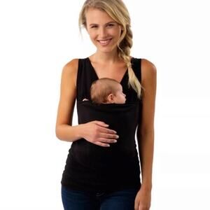LALABU Black Soothe tank top size medium maternity baby infant swaddle
